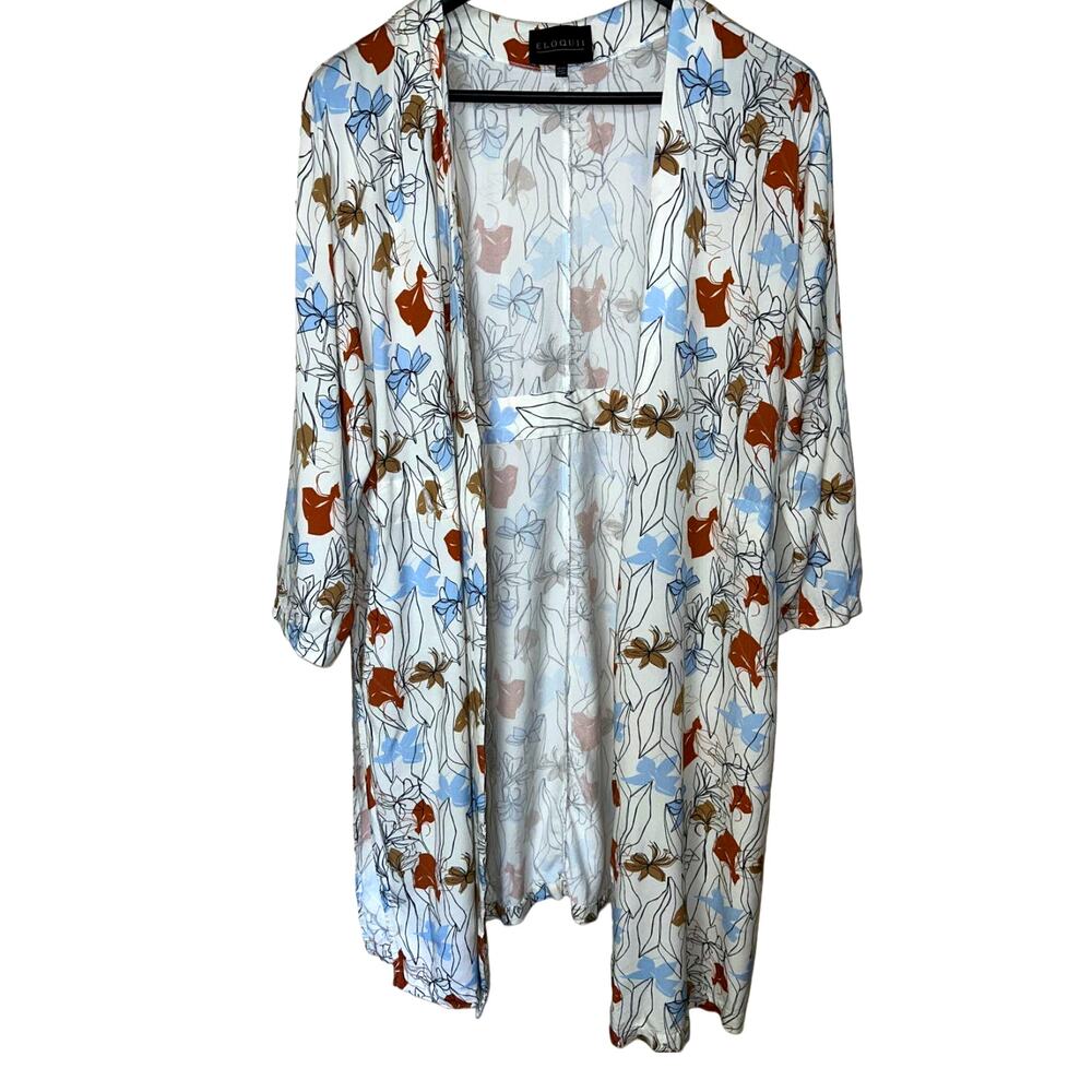 Eloquii Duster Cardigan Longer Length Midi Topper Super Soft Knit Pocket Plus 3X